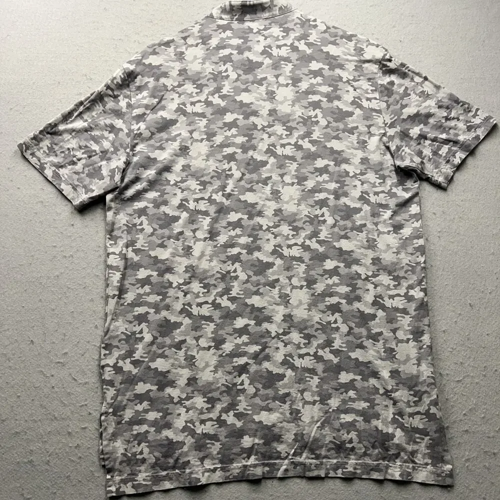 Polo‎ Ralph Lauren Shirt Mens M Gray Camo Military Preppy Casual Athletic